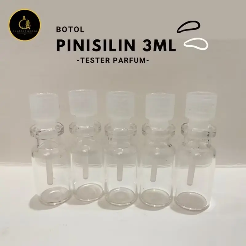 BOTOL KACA PINISILIN 3ML / BOTOL TESTER PARFUM 0