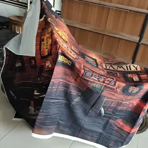 Kain gantung suasana kafe retro, kain latar, dekorasi dinding untuk pesta, asrama, ruang tamu, dan latar foto siaran langsung
