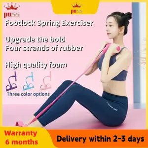 4 Tube Drawstring Pedal Puller Alat Kebugaran Abdominal Tuck dan Pembakar Lemak Otot