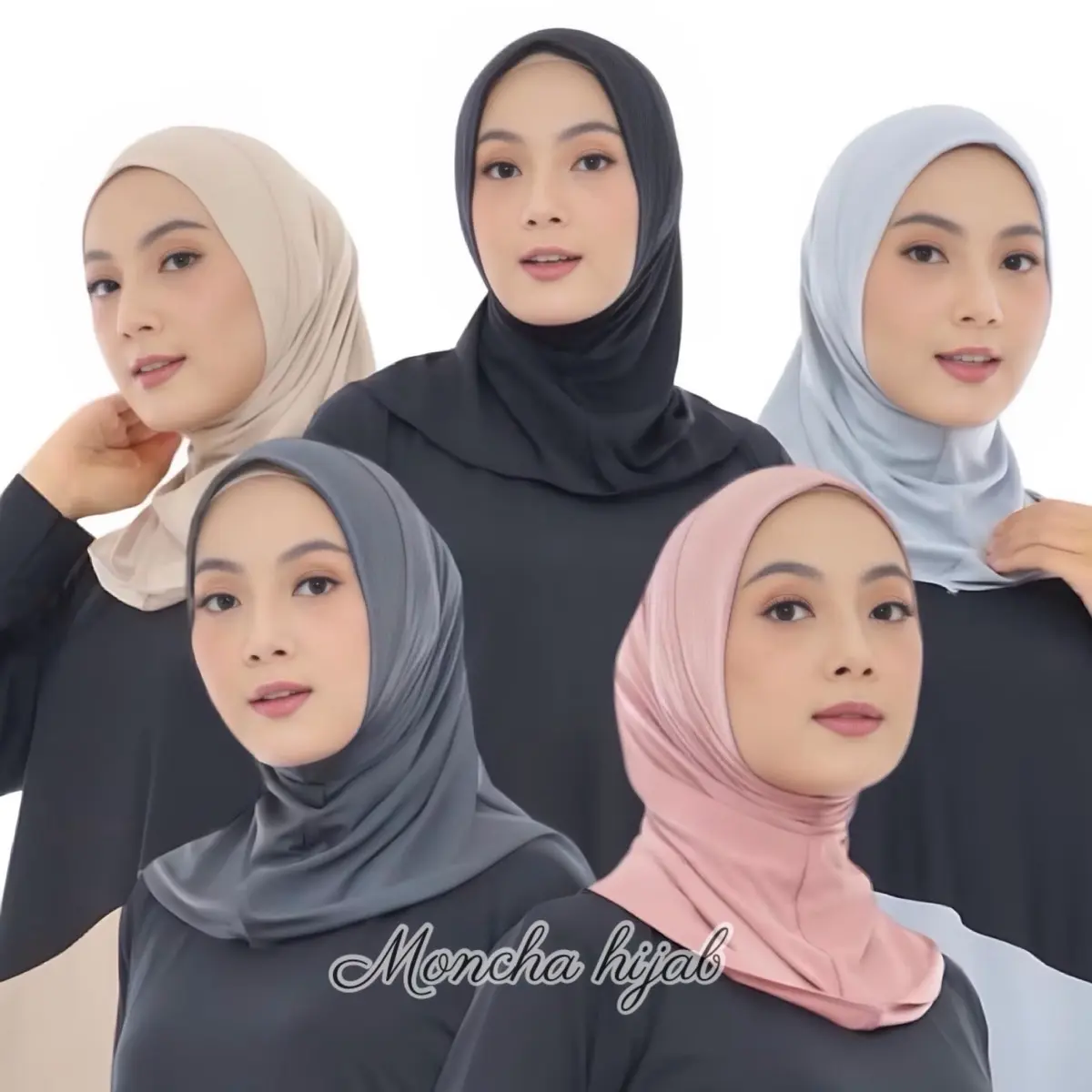 Bergo Hijab Sporty Simple Non Pad Polos Kekinian Instan Nyaman