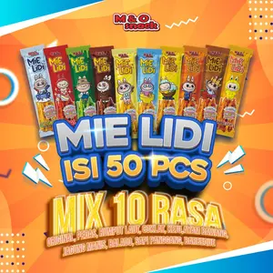 MIE LIDI KARAKTER VIRAL ISI 50 PCS MIX 10 RASA BERHADIAH BY MO SNACK Bawang Manis