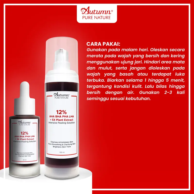 Autumn 12% AHA BHA PHA + 5X Plant Extract Intensive Peeling Solution 100ml 2