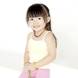 Amber Buddy | XB54R1 Kalung & Gelang Amber bayi Rainbow Glossy - 32cm & 14cm.