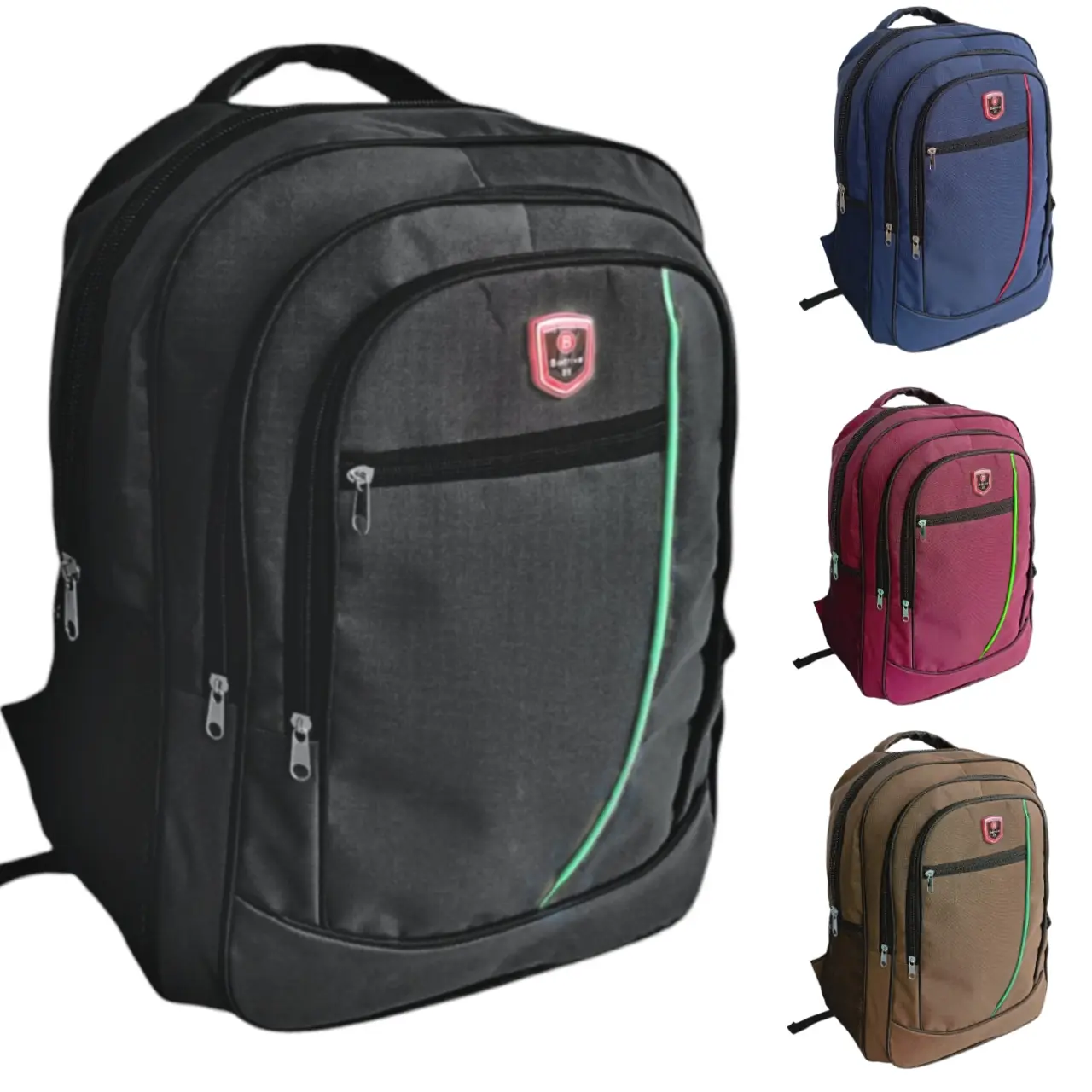 Tas Ransel Polo Kerja untuk Pria, Tahan Lama Dewasa Kanvas Backpack Sekolah Canvas