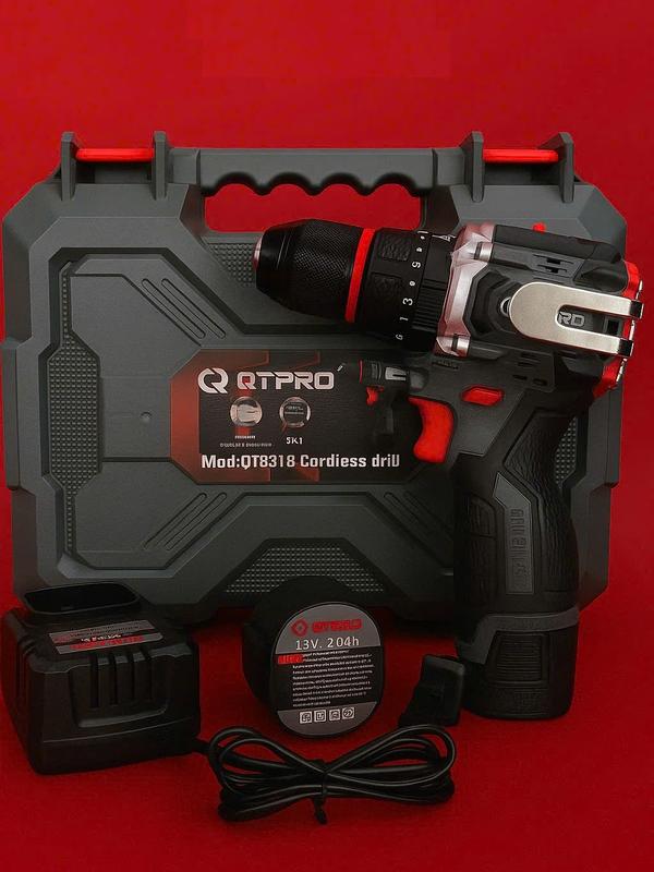 GIẢM SỐC Máy khoan pin QTPRO QT8318 đầu kẹp autolock 10mm 4 cell