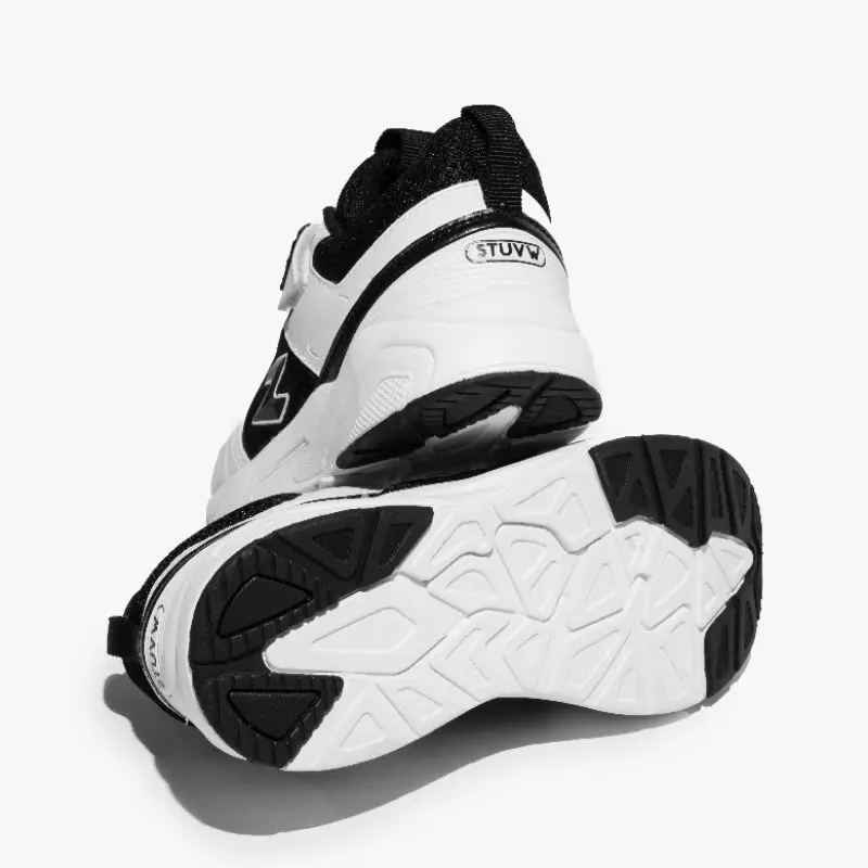 STUVW Rover White on Black - sepatu sneakers anak unisex 2