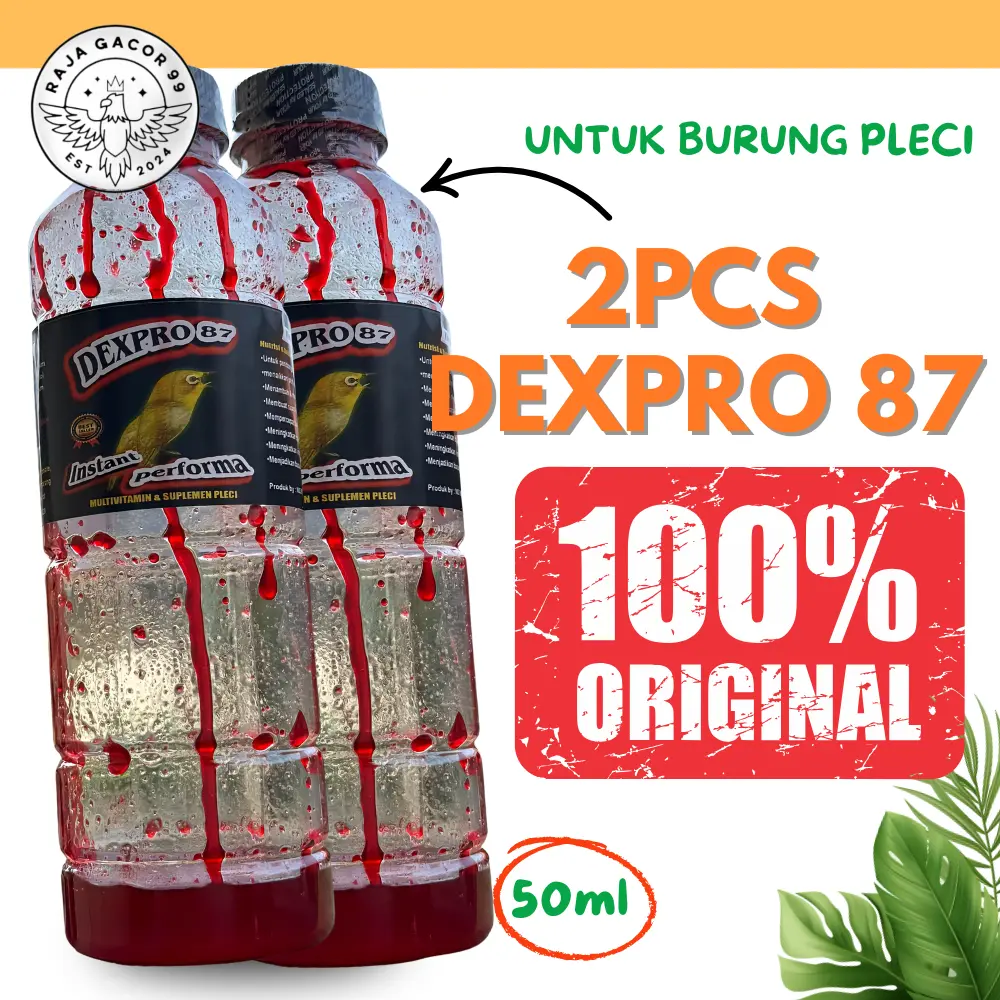 [PAKET HEMAT 2 PCS] DEXPRO 87 Suplemen Vitamin Penggacor Burung Pendongkrak power dan stamina