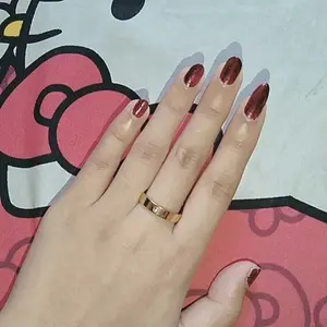 Cincin Titanium Diamond Gold Anti Karat / Cincin Diamond gold Stainless aesthetic