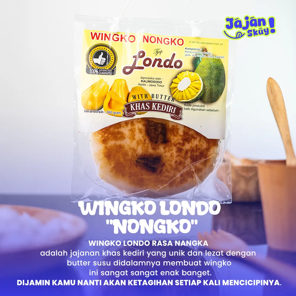 Wingko Tjap Londo Rasa Buah Nangka - Jajanan Khas Kediri - Lezat Food - Kue Basah Tahan Lama