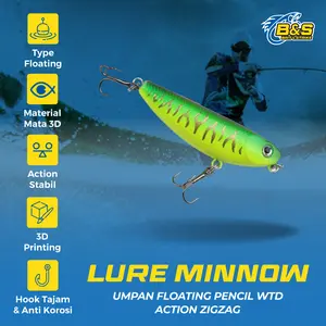 umpan pancing floating pencil wtd 5g/5cm minnow pencil killer action zig-zag  MN083