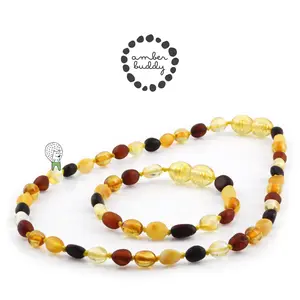 Amber Buddy | LE454 Kalung & Gelang Amber Bayi 32cm & 14cm. Edisi Terbatas