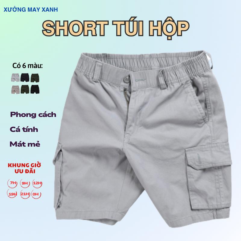 Quần túi hộp kaki mềm phom năng động trẻ trung kết hợp với áo thun polo thoải mái đi chơi cá tính Menswear Nam Tre  có thể giặt máy âu short kem quần  siêu thấm quan short quần  short