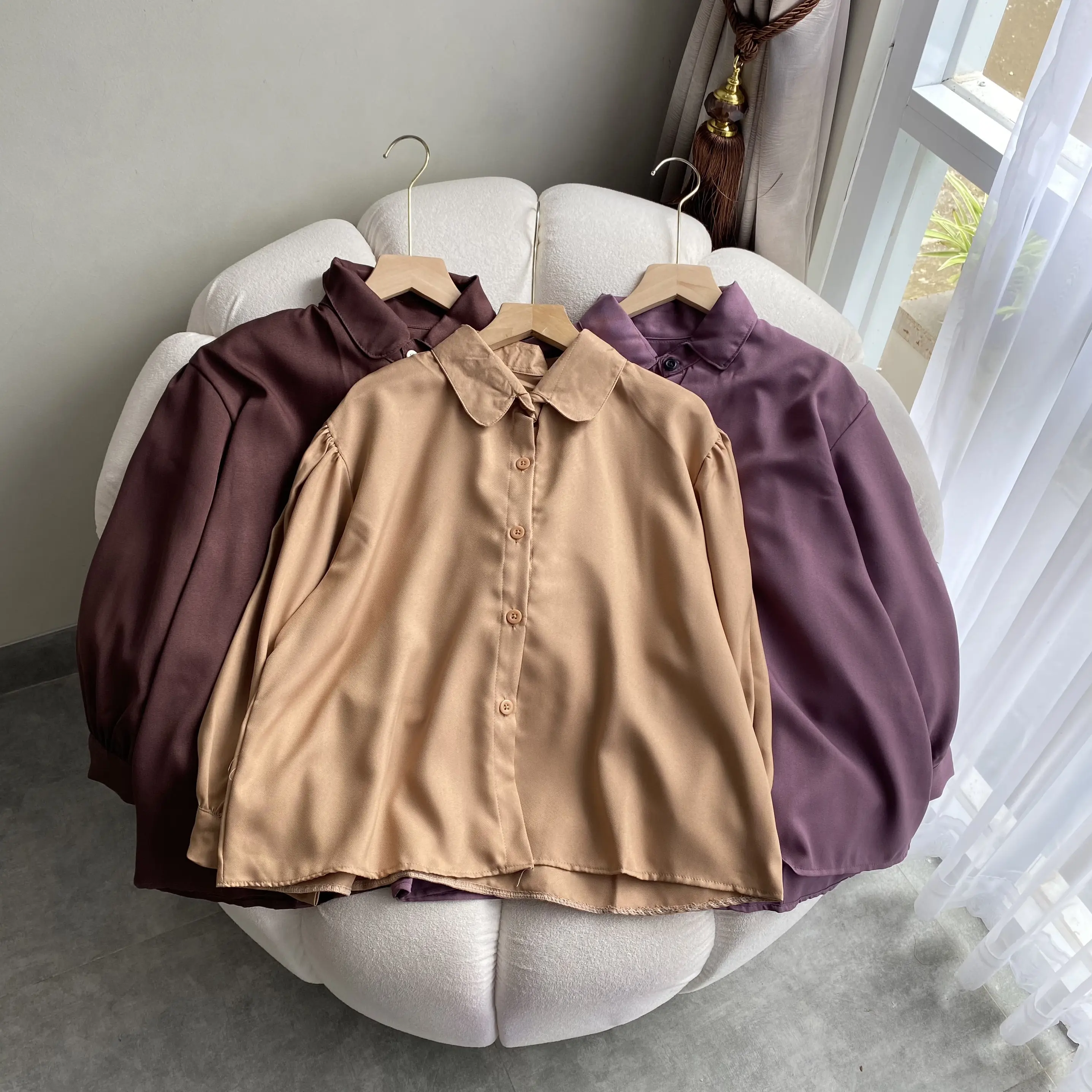 ELZE BLOUSE BASIC SHAKILA Muslim Panjang Wanita Baju Atasan Casual Dewasa Cewek Remaja Katun