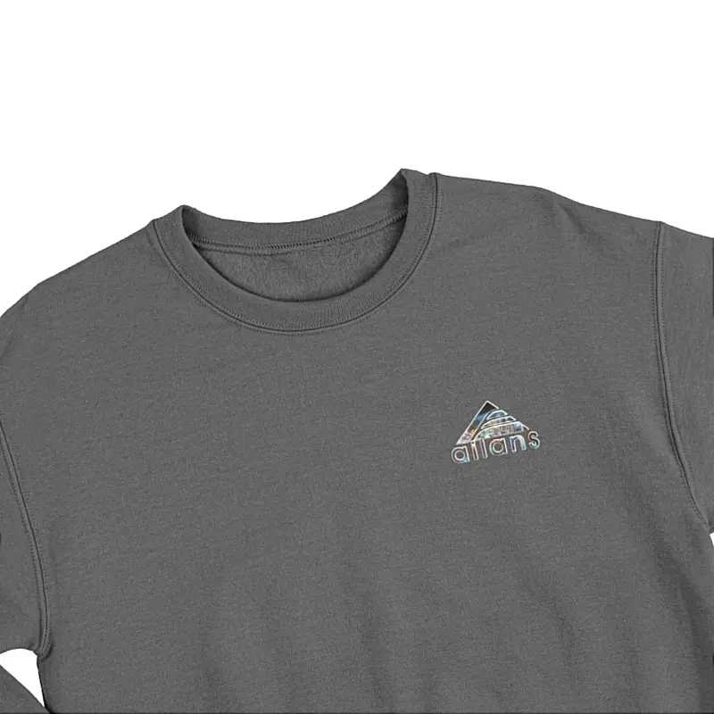 (AILANS) CREWNECK SWEATSHIRT PREMIUM LENGAN PANJANG COWOK ABU-ABU 2