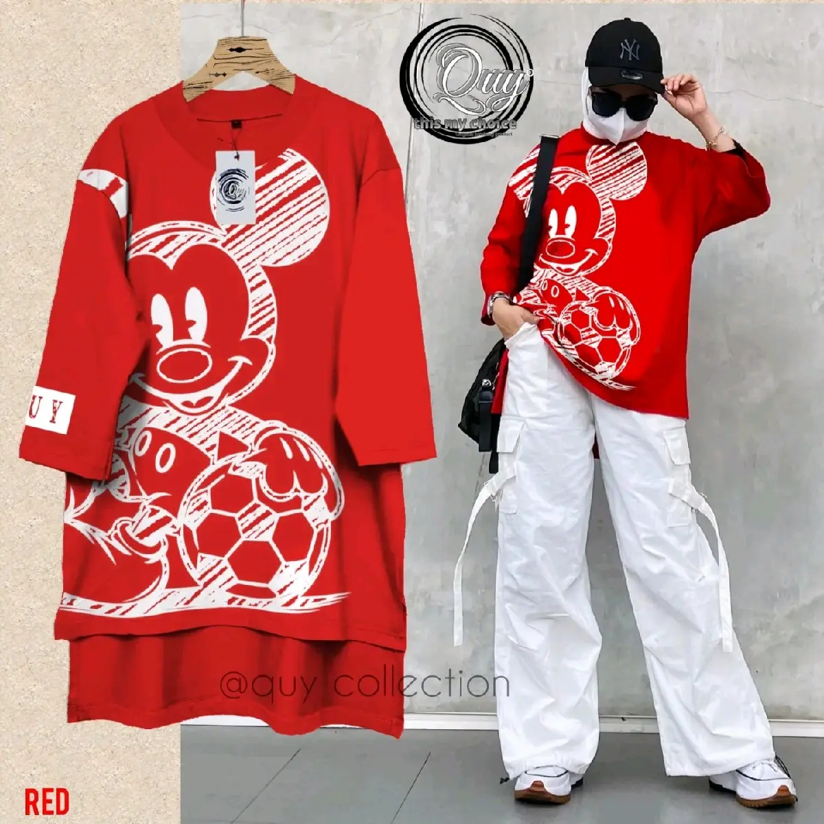 kaos top oversize quy collection mrh mky