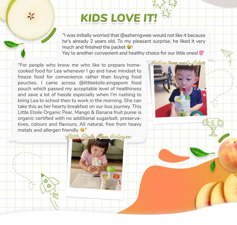 Product Introduction of Little Étoile Organic Baby food Puree Pouch 120g - Source of Vitamin C, Calcium, Phosphorus, DHA [EXP in Description] 5