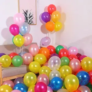 (10 PCS) Balon Metalik Latex Tebal ulang tahun