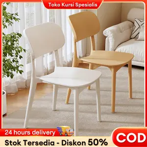 【Ramadan Promo Super 50-60% Diskon Besar】Kursi dengan sandaran, tebal, dapat disimpan, untuk rumah tangga, nyaman dipakai lama, bangku dewasa, plastik, ukuran kecil, kokoh untuk orang dewasa, kursi restoran komersial.