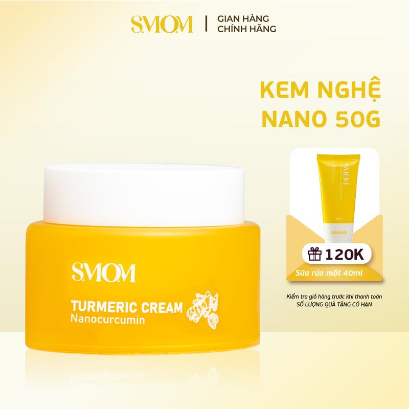 [Best Seller] Kem nghệ nano Smom - Hỗ trợ ngừa mụn, mờ thâm, dưỡng trắng da + Tặng Sữa Rửa Mặt 40ml