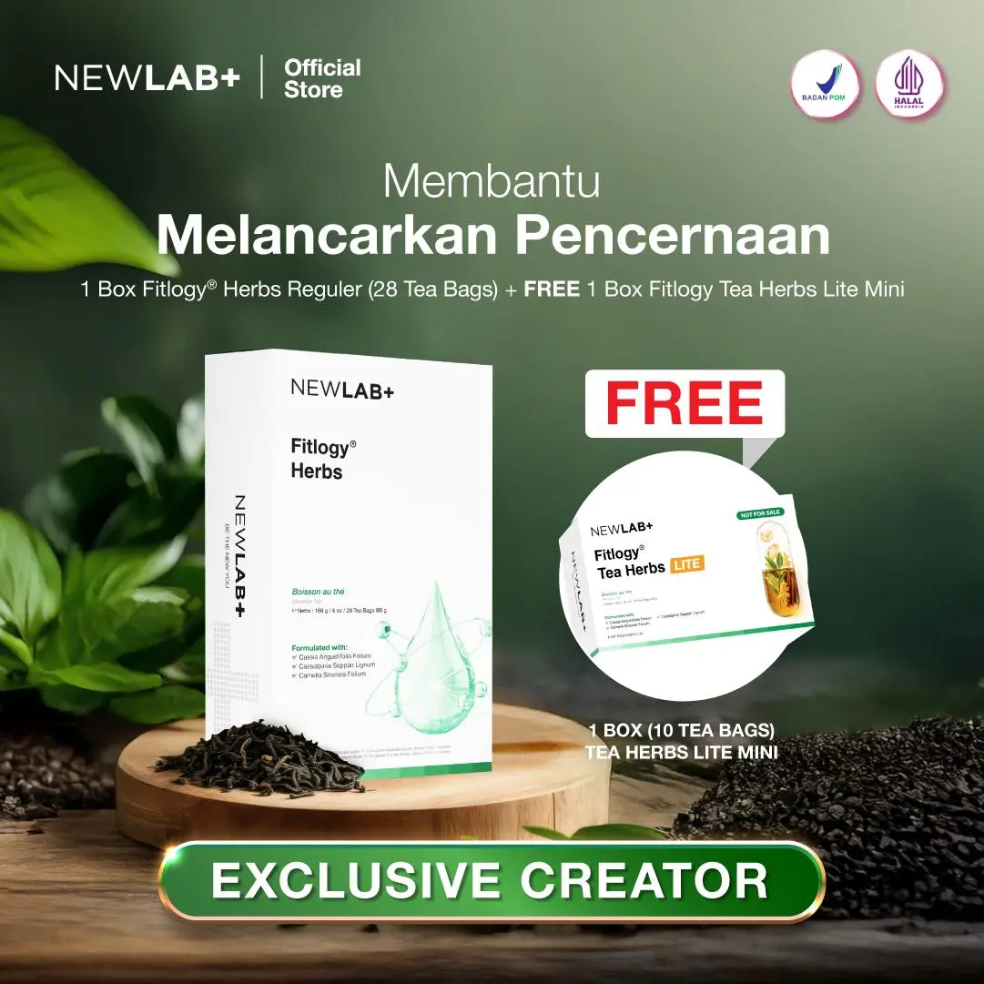 [Special Live China] NEWLAB Fitlogy Tea Herbs FREE Fitlogy Tea Lite | Tea Drink | Herbal Tea | Minuman Teh Hijau Herbal 28 Tea Bags | Green tea