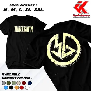 Indokaos - Kaos band Threesixty - Baju Distro - Trend - Viral - Cocok untuk pria wanita - T-Shirt