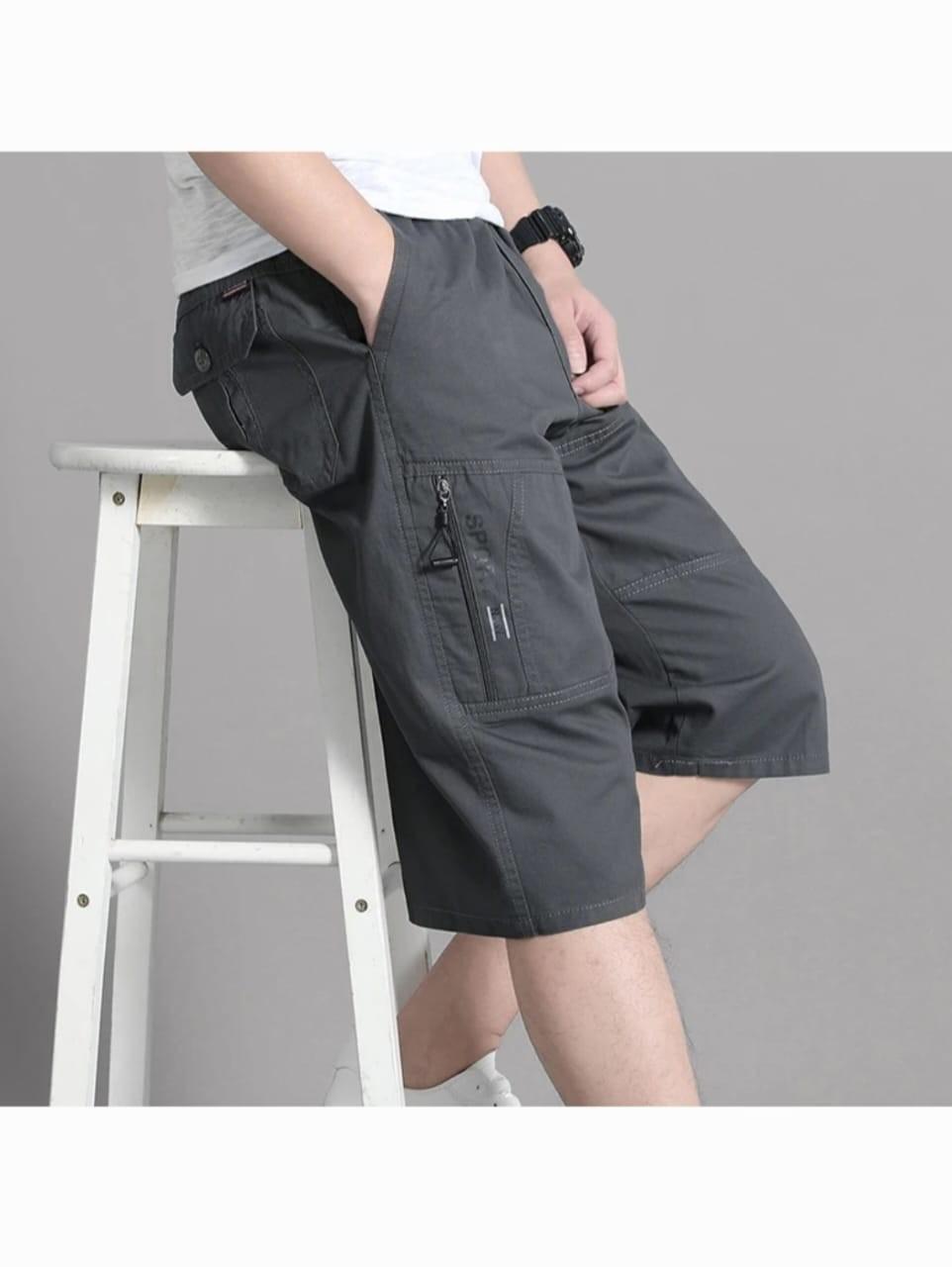 Celana Sirwal Premium Cargo Gabriel 7/8 Board Short untuk Pria - Hitam - Nyaman, Kantong - Katun, Twill - Ukuran L - Pendek, Kotak Casual celana  gombrong celana  pendek celana  pendek celana  pendek celana  sotong celana pendek mend celana  pendek 3⁄4