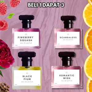Juragan Parfum Indonesia Beli 1 Dapat 3 Parfum Wanita 35 Ml Eau De Parfume Aroma Tahan Lama Wangi Perfume Black Laki-Laki Perempuan Pria Promo Spesial