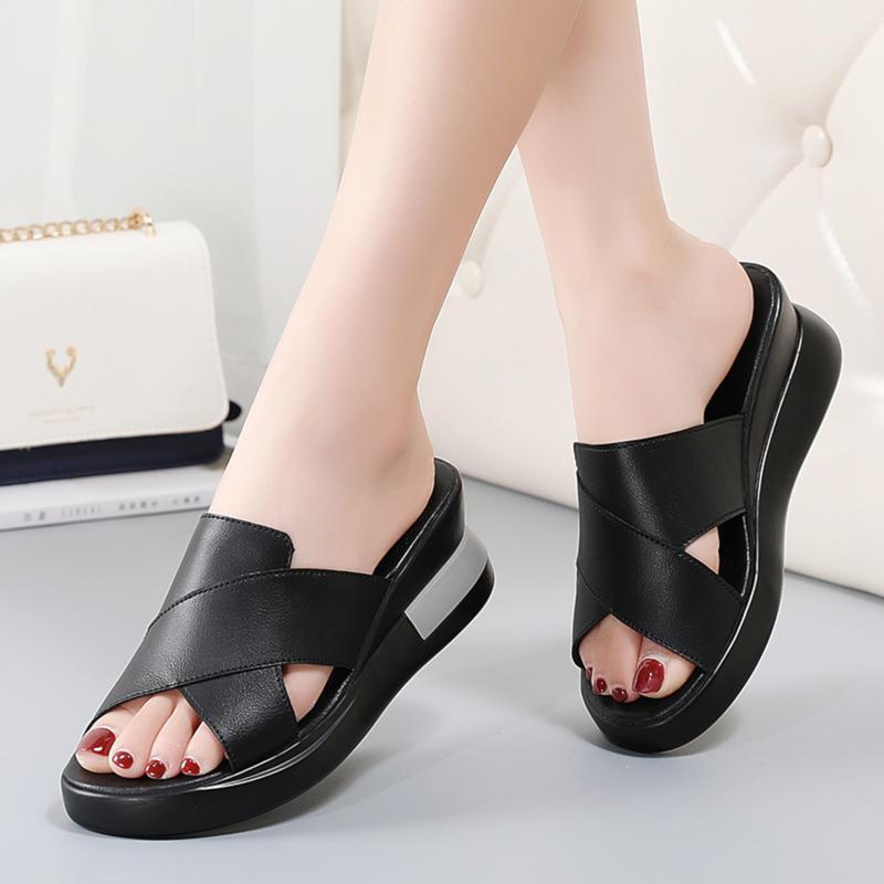 TERLARIS Sandal Wedges Wanita Viral Kekinian 2024 / Sendal Cewek Remaja Dewasa TERMURAH Karet 8