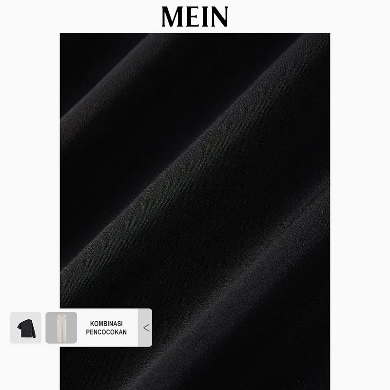 [MEIN] Elegant Kaos Off Shoulder Wanita Baju Atasan Lengan Panjang Hitam Top Cewek Basic Casual 4371 6