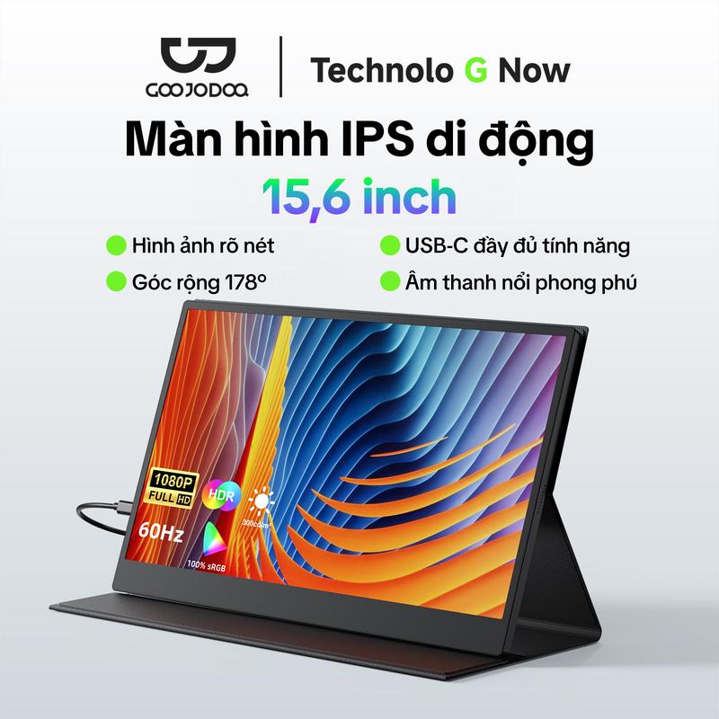Màn Hình IPS Di Động, màn hình mở rộng 15,6 inch, hình ảnh 1080P rõ nét, chế độ 3 trong 1, hỗ trợ kết xuất HDR