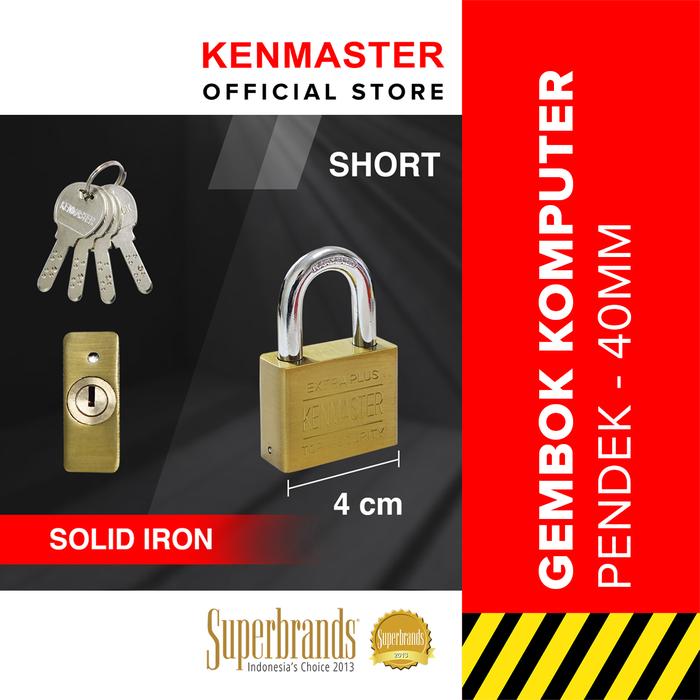 Gambar Kenmaster Gembok Komputer Pendek 40MM CK-40S KEY S / Gembok Komputer Key Kuning / Gembok Leher Pendek / Gembok Anti Maling- GBCO009 dari Kenmaster Official Store Kota Administrasi Jakarta Utara Tokopedia