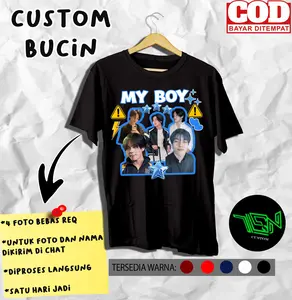 COD Kaos Bucin Custom Foto My Boy Kaos Pasangan Bucin Couple Kaos Unisex Kaos Katun Combed 30s