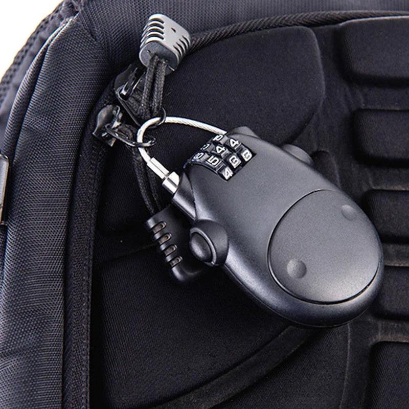 Product Introduction of Motorcycle Helmet Lock Electric Vehicle Helmet Anti-theft Combination Lock Suitcase Wire Lock N4N8 35