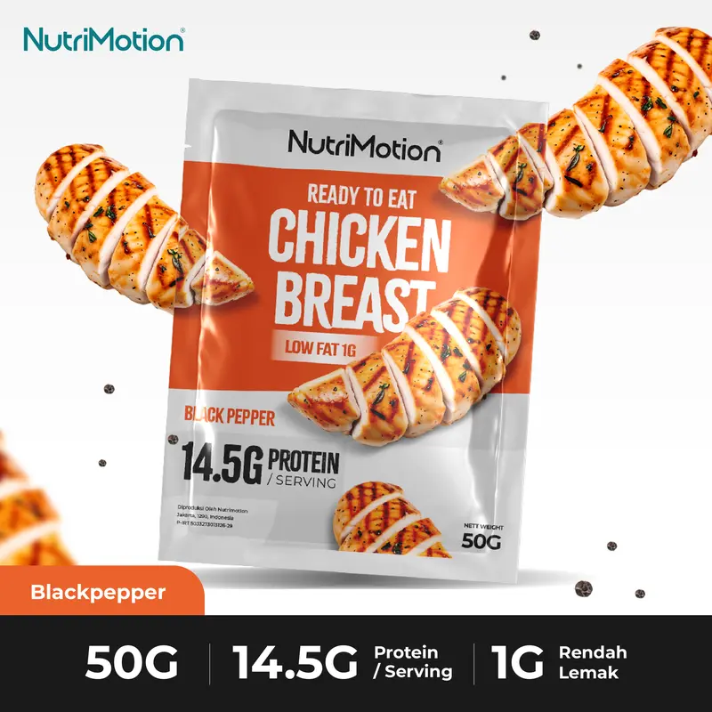 (Coach) Nutrimotion - Chicken Breast - Dada Ayam Siap Makan Tinggi Protein - Cemilan Sehat yang Rendah Lemak 5