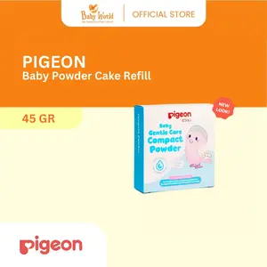 PIGEON Baby Powder Cake Chamomile 45Gr Refill | Bedak Tabur Kulit Bay