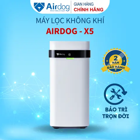 Máy lọc không khí gia đình AIRDOG X5 - Phạm vi lọc hiệu quả 40m2 - Bảo hành chính hãng 24 tháng