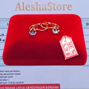 Anting anting 2 3.5grPerhiasan Wanita Remaja Dan Dewasa.Elegan Gold Costume Fashion. Earring