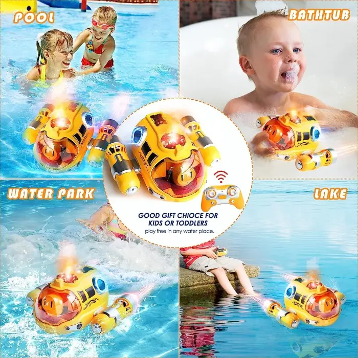 Mainan Kapal Remote Control RC Perahu Anak Waterproof 4