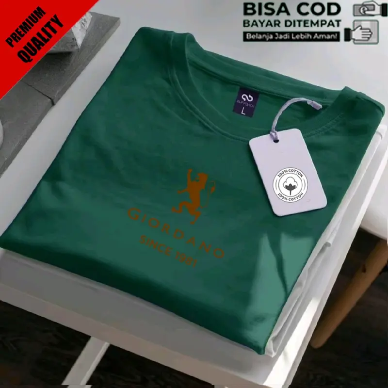 Promo !! Baju Kaos Distro GRDN LION BW Text Gold Premium Quality Kaos Cotton Combed 30s Lengan Pendek T-Shrit Koas Unisex Pria/Wanita Nyaman Panjang 5