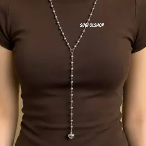 KALUNG PANJANG Y2K KEKINIAN VINTAGE AESTHETIC SIMPEL DAN ELEGAN