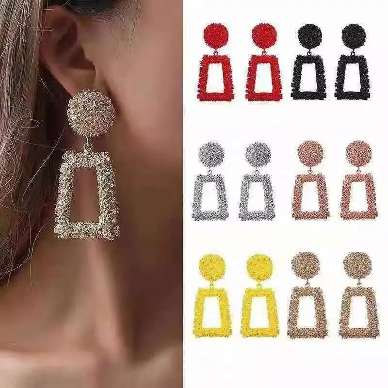 ❀Cc❀ FA52 Anting Panjang Wanita kotak Earrings Jewellery 1