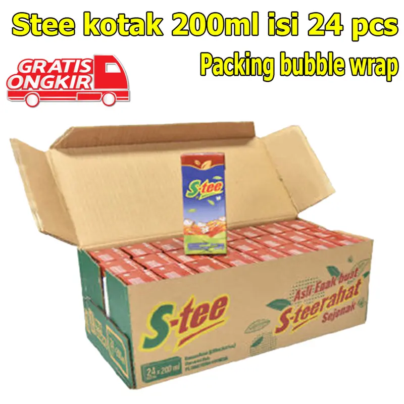 Minuman teh sosro S tee kotak 200 ml isi 24 pcs 0