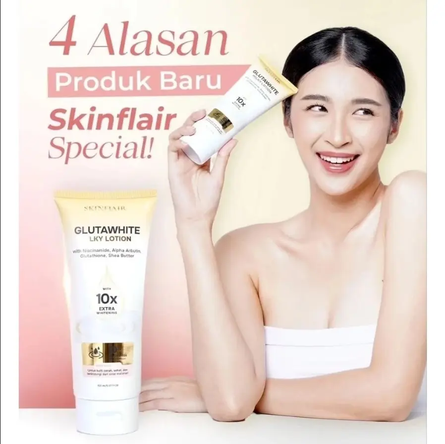 SKINFLAIR body scrub SKINFLAIR Glutawhite Milky Lotion 10% niacinamide +  alpha arbutin + glutathione by skinflair - Formula Baru untuk Kulit Tangan  & Badan Putih & Lembut dengan 10% Niacinamide & Alpha Arbutin - Shop