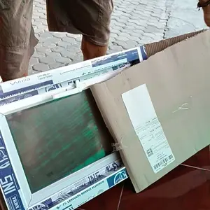 Jendela aluminium bovenli 60X40 jendela mewah satu set tinggal pasang