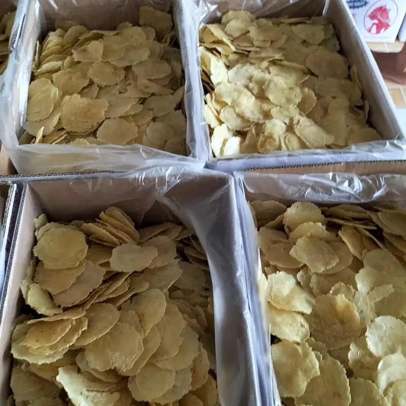 Emping Melinjo tipis 1 kg Kering Pasar siap goreng - live Keripik Renyah Organik - Snack 6