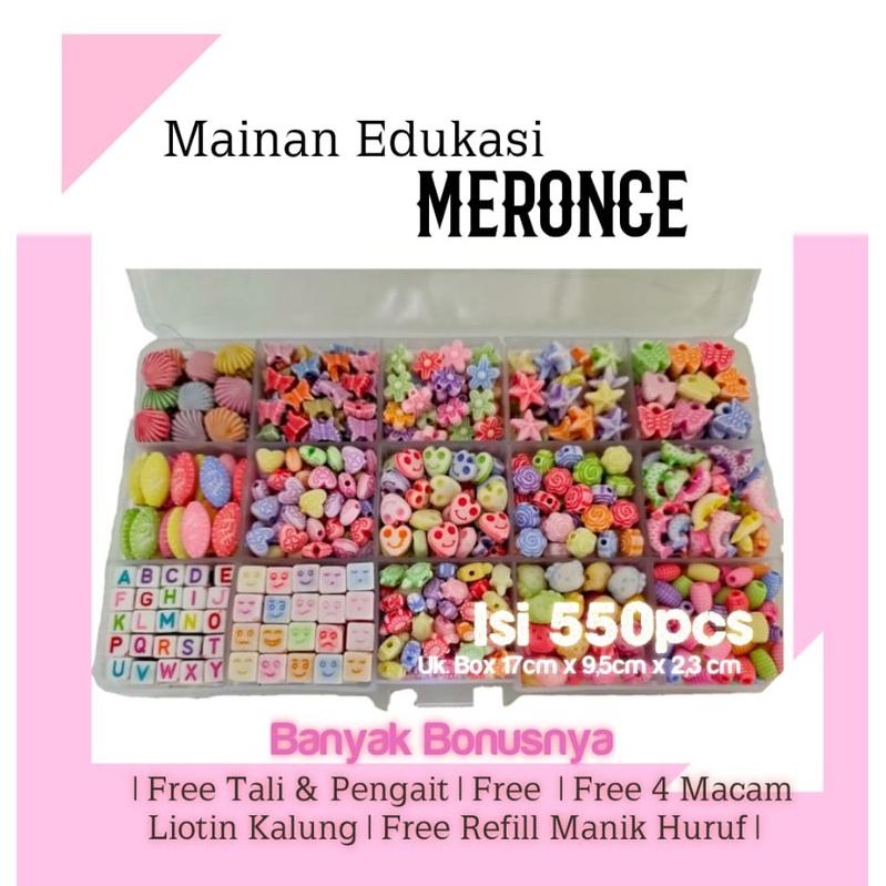 MAINAN EDUKASI ANAK MANIK MERONCE KERAJINAN TANGAN ANAK BOX SEKAT 3