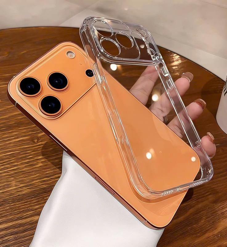  Ốp lưng trong suốt viền vuông dẻo lưng cứng chống sốc có gờ bảo vệ camera cho iphone 17 16 15 14 13 12 11 Xsmax X Xs Plus Pro Promax optronglkg 