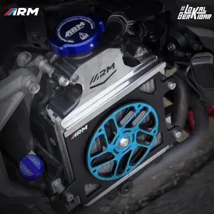 ARM ARUMI PAKETAN TUTUP RADIATOR SPINER CAKRA + COVER LEHER RADIATOR