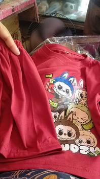 Product Review of Bestwear.id - Setelan anak laki-laki dan perempuan celana pendek sablon digital LABUBU CLOUDZY bahan cotton combed / Pakaian anak unisex celana pendek sablon digital 1-10 tahun from A**h F**h 0