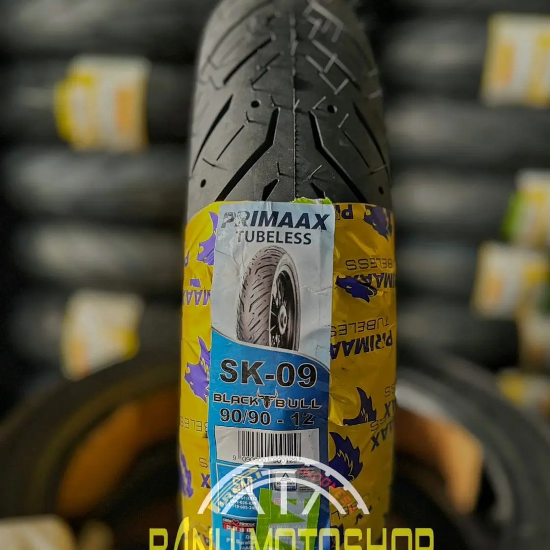 ￼Ban Primaax SK09 black bull ukuran 90/90-12 Tubelees